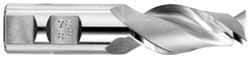 OSG - 7/8", 1-7/8" LOC, 7/8" Shank Diam, 4-1/8" OAL, 2 Flute, Cobalt Square End Mill - Single End, Uncoated, Spiral Flute, 45° Helix, Centercutting, Right Hand Cut, Right Hand Flute, Series 530 - Eagle Tool & Supply