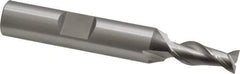 OSG - 1/4", 5/8" LOC, 3/8" Shank Diam, 2-7/16" OAL, 2 Flute, Cobalt Square End Mill - Single End, Uncoated, Spiral Flute, 45° Helix, Centercutting, Right Hand Cut, Right Hand Flute, Series 530 - Eagle Tool & Supply