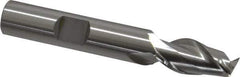 OSG - 3/8", 3/4" LOC, 3/8" Shank Diam, 2-1/2" OAL, 2 Flute, Cobalt Square End Mill - Single End, Uncoated, Spiral Flute, 45° Helix, Centercutting, Right Hand Cut, Right Hand Flute, Series 530 - Eagle Tool & Supply