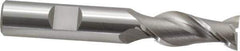 OSG - 1/2", 1-1/4" LOC, 1/2" Shank Diam, 3-1/4" OAL, 2 Flute, Cobalt Square End Mill - Single End, Uncoated, Spiral Flute, 45° Helix, Centercutting, Right Hand Cut, Right Hand Flute, Series 530 - Eagle Tool & Supply
