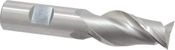 OSG - 7/8", 1-7/8" LOC, 3/4" Shank Diam, 4-1/8" OAL, 2 Flute, Cobalt Square End Mill - Single End, Uncoated, Spiral Flute, 45° Helix, Centercutting, Right Hand Cut, Right Hand Flute, Series 530 - Eagle Tool & Supply