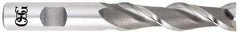 OSG - 1-1/4", 4" LOC, 1-1/4" Shank Diam, 6-1/2" OAL, 2 Flute, Cobalt Square End Mill - Single End, Uncoated, Spiral Flute, 45° Helix, Centercutting, Right Hand Cut, Right Hand Flute, Series 535 - Eagle Tool & Supply