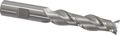 OSG - 5/8", 2-1/2" LOC, 5/8" Shank Diam, 4-5/8" OAL, 2 Flute, Cobalt Square End Mill - Single End, Uncoated, Spiral Flute, 45° Helix, Centercutting, Right Hand Cut, Right Hand Flute, Series 535 - Eagle Tool & Supply