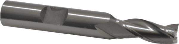 OSG - 5/16", 3/4" LOC, 3/8" Shank Diam, 2-1/2" OAL, 3 Flute, Cobalt Square End Mill - Single End, Uncoated, Spiral Flute, 30° Helix, Centercutting, Right Hand Cut, Right Hand Flute, Series 531 - Eagle Tool & Supply