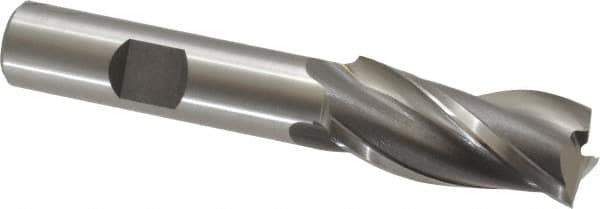 OSG - 5/8", 1-3/8" LOC, 1/2" Shank Diam, 3-3/8" OAL, 3 Flute, Cobalt Square End Mill - Single End, Uncoated, Spiral Flute, 30° Helix, Centercutting, Right Hand Cut, Right Hand Flute, Series 531 - Eagle Tool & Supply