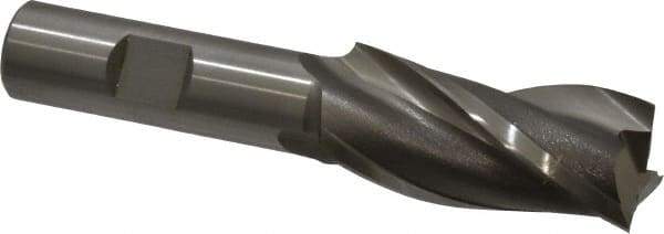 OSG - 7/8", 1-7/8" LOC, 5/8" Shank Diam, 4" OAL, 3 Flute, Cobalt Square End Mill - Single End, Uncoated, Spiral Flute, 30° Helix, Centercutting, Right Hand Cut, Right Hand Flute, Series 531 - Eagle Tool & Supply