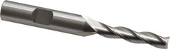 OSG - 1/4", 1-1/4" LOC, 3/8" Shank Diam, 3-1/16" OAL, 3 Flute, Cobalt Square End Mill - Single End, Uncoated, Spiral Flute, 30° Helix, Centercutting, Right Hand Cut, Right Hand Flute, Series 536 - Eagle Tool & Supply