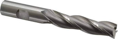 OSG - 5/8", 2-1/2" LOC, 5/8" Shank Diam, 4-5/8" OAL, 3 Flute, Cobalt Square End Mill - Single End, Uncoated, Spiral Flute, 30° Helix, Centercutting, Right Hand Cut, Right Hand Flute, Series 536 - Eagle Tool & Supply