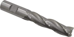 OSG - 3/4", 3" LOC, 3/4" Shank Diam, 5-1/4" OAL, 3 Flute, Cobalt Square End Mill - Single End, Uncoated, Spiral Flute, 30° Helix, Centercutting, Right Hand Cut, Right Hand Flute, Series 536 - Eagle Tool & Supply