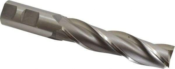 OSG - 1", 4" LOC, 1" Shank Diam, 6-1/2" OAL, 3 Flute, Cobalt Square End Mill - Single End, Uncoated, Spiral Flute, 30° Helix, Centercutting, Right Hand Cut, Right Hand Flute, Series 536 - Eagle Tool & Supply