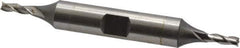 OSG - 1/8", 3/8" LOC, 3/8" Shank Diam, 3-1/16" OAL, 3 Flute, Cobalt Square End Mill - Double End, Uncoated, Spiral Flute, 30° Helix, Centercutting, Right Hand Cut, Right Hand Flute, Series 532 - Eagle Tool & Supply