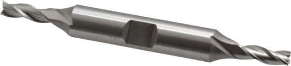 OSG - 3/16", 1/2" LOC, 3/8" Shank Diam, 3-1/4" OAL, 3 Flute, Cobalt Square End Mill - Double End, Uncoated, Spiral Flute, 30° Helix, Centercutting, Right Hand Cut, Right Hand Flute, Series 532 - Eagle Tool & Supply