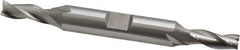 OSG - 1/4", 5/8" LOC, 3/8" Shank Diam, 3-3/8" OAL, 3 Flute, Cobalt Square End Mill - Double End, Uncoated, Spiral Flute, 30° Helix, Centercutting, Right Hand Cut, Right Hand Flute, Series 532 - Eagle Tool & Supply