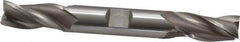 OSG - 1/2", 1" LOC, 1/2" Shank Diam, 4-1/8" OAL, 3 Flute, Cobalt Square End Mill - Double End, Uncoated, Spiral Flute, 30° Helix, Centercutting, Right Hand Cut, Right Hand Flute, Series 532 - Eagle Tool & Supply