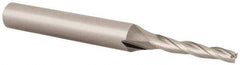OSG - 1° Taper Angle per Side, 5/64" Small End Diam, 1/2" LOC, Cobalt 3 Flute Tapered Square End Mill - 1-3/4" OAL, 3/16" Shank Diam, Spiral Flute, 25° Helix - Eagle Tool & Supply