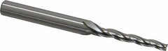 OSG - 1° Taper Angle per Side, 3/32" Small End Diam, 3/4" LOC, Cobalt 3 Flute Tapered Square End Mill - 2" OAL, 3/16" Shank Diam, Spiral Flute, 25° Helix - Eagle Tool & Supply