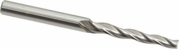 OSG - 1° Taper Angle per Side, 1/8" Small End Diam, 1" LOC, Cobalt 3 Flute Tapered Square End Mill - 2-1/4" OAL, 3/16" Shank Diam, Spiral Flute, 25° Helix - Eagle Tool & Supply