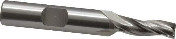 OSG - 1° Taper Angle per Side, 1/4" Small End Diam, 3/4" LOC, Cobalt 3 Flute Tapered Square End Mill - 2-1/2" OAL, 3/8" Shank Diam, Spiral Flute, 25° Helix - Eagle Tool & Supply