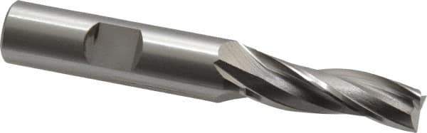 OSG - 1° Taper Angle per Side, 3/8" Small End Diam, 1-1/4" LOC, Cobalt 3 Flute Tapered Square End Mill - 3-1/4" OAL, 1/2" Shank Diam, Spiral Flute, 25° Helix - Eagle Tool & Supply