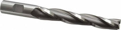 OSG - 1° Taper Angle per Side, 5/8" Small End Diam, 4-1/4" LOC, Cobalt 3 Flute Tapered Square End Mill - 6-1/2" OAL, 3/4" Shank Diam, Spiral Flute, 25° Helix - Eagle Tool & Supply