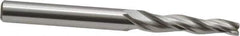 OSG - 2° Taper Angle per Side, 1/8" Small End Diam, 3/4" LOC, Cobalt 3 Flute Tapered Square End Mill - 2" OAL, 3/16" Shank Diam, Spiral Flute, 25° Helix - Eagle Tool & Supply