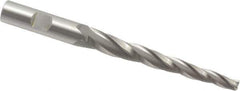 OSG - 2° Taper Angle per Side, 1/4" Small End Diam, 3-1/4" LOC, Cobalt 3 Flute Tapered Square End Mill - 5-1/4" OAL, 1/2" Shank Diam, Spiral Flute, 25° Helix - Eagle Tool & Supply