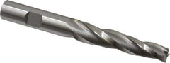 OSG - 2° Taper Angle per Side, 3/8" Small End Diam, 2-1/4" LOC, Cobalt 3 Flute Tapered Square End Mill - 4-1/4" OAL, 1/2" Shank Diam, Spiral Flute, 25° Helix - Eagle Tool & Supply