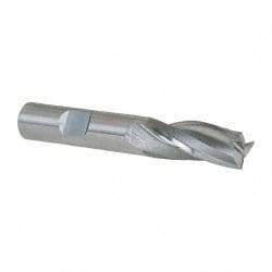 OSG - 2° Taper Angle per Side, 1/2" Small End Diam, 1-1/4" LOC, Cobalt 3 Flute Tapered Square End Mill - 3-1/4" OAL, 1/2" Shank Diam, Spiral Flute, 25° Helix - Eagle Tool & Supply