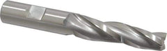 OSG - 2° Taper Angle per Side, 1/2" Small End Diam, 2-1/4" LOC, Cobalt 3 Flute Tapered Square End Mill - 4-3/8" OAL, 5/8" Shank Diam, Spiral Flute, 25° Helix - Eagle Tool & Supply