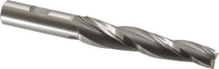 OSG - 2° Taper Angle per Side, 1/2" Small End Diam, 3-1/4" LOC, Cobalt 3 Flute Tapered Square End Mill - 5-3/8" OAL, 5/8" Shank Diam, Spiral Flute, 25° Helix - Eagle Tool & Supply