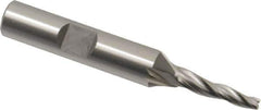 OSG - 3° Taper Angle per Side, 1/8" Small End Diam, 3/4" LOC, Cobalt 3 Flute Tapered Square End Mill - 2-5/8" OAL, 3/8" Shank Diam, Spiral Flute, 25° Helix - Eagle Tool & Supply