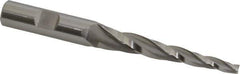 OSG - 3° Taper Angle per Side, 3/16" Small End Diam, 2-1/2" LOC, Cobalt 3 Flute Tapered Square End Mill - 4-1/2" OAL, 1/2" Shank Diam, Spiral Flute, 25° Helix - Eagle Tool & Supply