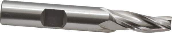 OSG - 3° Taper Angle per Side, 1/4" Small End Diam, 3/4" LOC, Cobalt 3 Flute Tapered Square End Mill - 2-1/2" OAL, 3/8" Shank Diam, Spiral Flute, 25° Helix - Eagle Tool & Supply