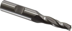 OSG - 3° Taper Angle per Side, 1/4" Small End Diam, 1-1/4" LOC, Cobalt 3 Flute Tapered Square End Mill - 3-1/4" OAL, 1/2" Shank Diam, Spiral Flute, 25° Helix - Eagle Tool & Supply