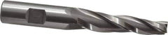 OSG - 3° Taper Angle per Side, 3/8" Small End Diam, 2-1/4" LOC, Cobalt 3 Flute Tapered Square End Mill - 4-3/8" OAL, 5/8" Shank Diam, Spiral Flute, 25° Helix - Eagle Tool & Supply