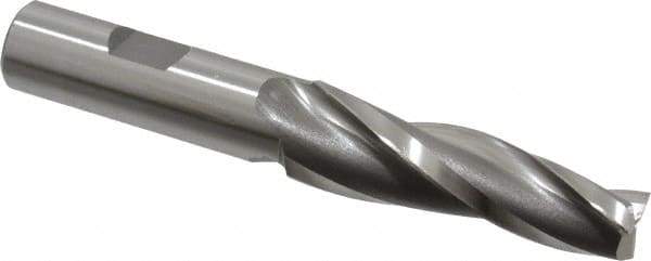 OSG - 3° Taper Angle per Side, 1/2" Small End Diam, 2-1/4" LOC, Cobalt 3 Flute Tapered Square End Mill - 4-3/8" OAL, 5/8" Shank Diam, Spiral Flute, 25° Helix - Eagle Tool & Supply