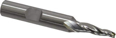 OSG - 5° Taper Angle per Side, 1/8" Small End Diam, 3/4" LOC, Cobalt 3 Flute Tapered Square End Mill - 2-5/8" OAL, 3/8" Shank Diam, Spiral Flute, 25° Helix - Eagle Tool & Supply