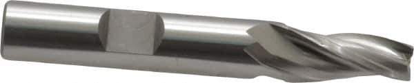 OSG - 5° Taper Angle per Side, 1/4" Small End Diam, 3/4" LOC, Cobalt 3 Flute Tapered Square End Mill - 2-1/2" OAL, 3/8" Shank Diam, Spiral Flute, 25° Helix - Eagle Tool & Supply