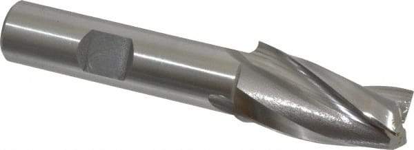 OSG - 5° Taper Angle per Side, 1/2" Small End Diam, 1-1/4" LOC, Cobalt 3 Flute Tapered Square End Mill - 3-1/4" OAL, 1/2" Shank Diam, Spiral Flute, 25° Helix - Eagle Tool & Supply