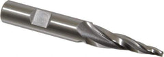 OSG - 7° Taper Angle per Side, 1/8" Small End Diam, 1-1/2" LOC, Cobalt 3 Flute Tapered Square End Mill - 3-1/2" OAL, 1/2" Shank Diam, Spiral Flute, 25° Helix - Eagle Tool & Supply