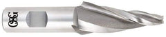 OSG - 7° Taper Angle per Side, 1/8" Small End Diam, 1" LOC, Cobalt 3 Flute Tapered Square End Mill - 2-3/4" OAL, 3/8" Shank Diam, Spiral Flute, 25° Helix - Eagle Tool & Supply
