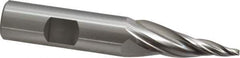OSG - 10° Taper Angle per Side, 3/32" Small End Diam, 1-1/2" LOC, Cobalt 3 Flute Tapered Square End Mill - 3-5/8" OAL, 5/8" Shank Diam, Spiral Flute, 25° Helix - Eagle Tool & Supply