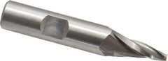 OSG - 10° Taper Angle per Side, 1/8" Small End Diam, 3/4" LOC, Cobalt 3 Flute Tapered Square End Mill - 2-3/4" OAL, 1/2" Shank Diam, Spiral Flute, 25° Helix - Eagle Tool & Supply