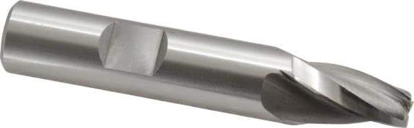 OSG - 10° Taper Angle per Side, 1/4" Small End Diam, 3/4" LOC, Cobalt 3 Flute Tapered Square End Mill - 2-3/4" OAL, 1/2" Shank Diam, Spiral Flute, 25° Helix - Eagle Tool & Supply