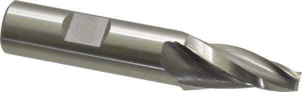 OSG - 10° Taper Angle per Side, 1/4" Small End Diam, 1-1/4" LOC, Cobalt 3 Flute Tapered Square End Mill - 3-3/8" OAL, 5/8" Shank Diam, Spiral Flute, 25° Helix - Eagle Tool & Supply