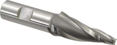 OSG - 10° Taper Angle per Side, 1/4" Small End Diam, 2-1/4" LOC, Cobalt 3 Flute Tapered Square End Mill - 4-1/2" OAL, 3/4" Shank Diam, Spiral Flute, 25° Helix - Eagle Tool & Supply