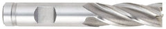 OSG - 2", 2" LOC, 1-1/4" Shank Diam, 4-1/2" OAL, 8 Flute, Cobalt Square End Mill - Eagle Tool & Supply
