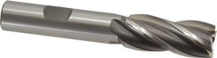 OSG - 19/32", 1-3/8" LOC, 1/2" Shank Diam, 3-3/8" OAL, 4 Flute, Cobalt Square End Mill - Single End, Uncoated, Spiral Flute, 30° Helix, Right Hand Cut, Right Hand Flute, Series 540 - Eagle Tool & Supply