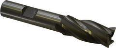 OSG - 5/8", 1-3/8" LOC, 1/2" Shank Diam, 3-3/8" OAL, 4 Flute, Cobalt Square End Mill - Single End, Uncoated, Spiral Flute, 30° Helix, Right Hand Cut, Right Hand Flute, Series 540 - Eagle Tool & Supply
