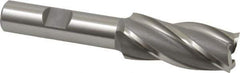 OSG - 23/32", 1-5/8" LOC, 1/2" Shank Diam, 3-5/8" OAL, 4 Flute, Cobalt Square End Mill - Single End, Uncoated, Spiral Flute, 30° Helix, Right Hand Cut, Right Hand Flute, Series 540 - Eagle Tool & Supply